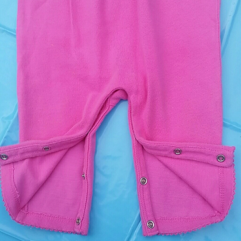 Ralph Lauren Pink Long Sleeve Polo Romper 9 month - Picture 4 of 5
